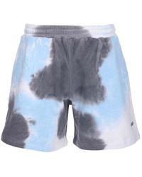 MSGM - Tie-Dye Print Track Shorts - Lyst