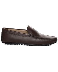 Tod's - Round Toe Slip-On Loafers - Lyst