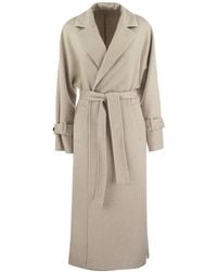 Brunello Cucinelli - Cashmere Coat With Jewel Detail - Lyst