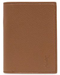 Saint Laurent - Leather Folding Wallet - Lyst