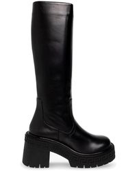 Mujer Zapatos de Botas de Botas a media pantorrilla Platform ankle boots de Versace de color Negro 