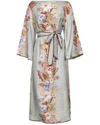 Zimmermann - Sage Multi Floral Silk Habotai Coco Tunic Dress - Lyst