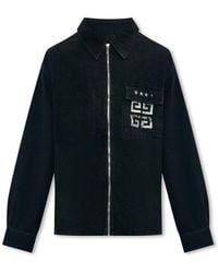Givenchy - Zip Up Denim Jacket - Lyst