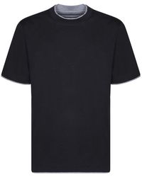 Brunello Cucinelli - Contrastind Edges T-shirt - Lyst