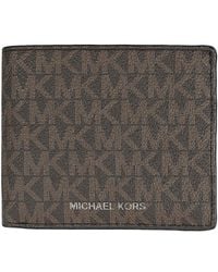 Michael Kors - Monogram Bi-fold Wallet - Lyst