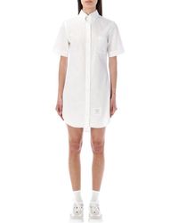 Thom Browne - Shirt Dress Anchor Embroidery - Lyst