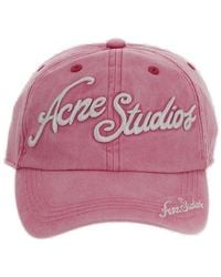 Acne Studios - Logo Embeoidered Curved Peak Cap - Lyst