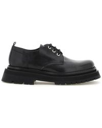 AMI Round-toe Derby Lace-up Shoes - Black