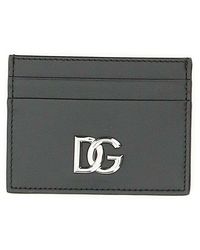 Dolce & Gabbana Logo Plaqued Card Holder - Black