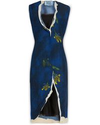 Prada - Floral-print Sheath Dress - Lyst