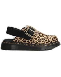 Dr. Martens - Jorge Ii Leopard Buckle-Fastened Mules - Lyst