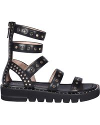 stuart weitzman gala lift studded leather gladiator sandals