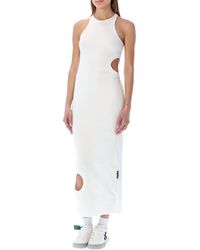 Off-White c/o Virgil Abloh Off- Meteor Ribbed Rowing Long Dress - White