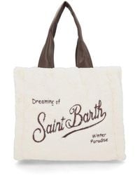 Mc2 Saint Barth - Logo Embroidered Top Handle Bag - Lyst