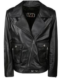 Elisabetta Franchi - Leather Biker Jacket - Lyst