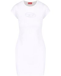 DIESEL - D-Angiel Cotton-Blend Mini Dress - Lyst