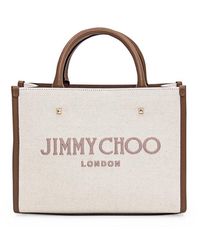 Jimmy Choo - Varenne Logo Embroidered Tote Bag - Lyst