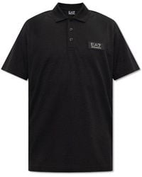 EA7 - Polo Shirt With Logo Patch, - Lyst