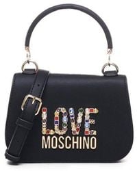 Love Moschino - Logo-embellished Top Handle Bag - Lyst