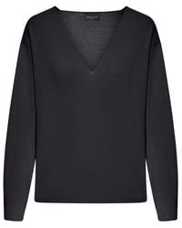 Roberto Collina - V-Neck Knit Sweater - Lyst