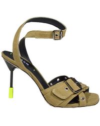 MSGM - Buckle-detailed Ankle Strap Sandals - Lyst