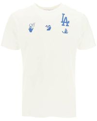 Off-White c/o Virgil Abloh X Los Angeles Dodgers Crewneck T-shirt - White