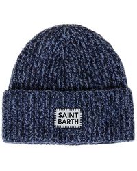 Mc2 Saint Barth - Logo Patch Ribbed-knit Beanie - Lyst