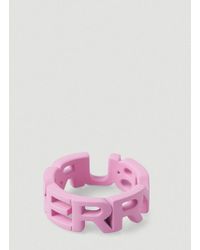 Burberry Varnished Logo Ring - Pink