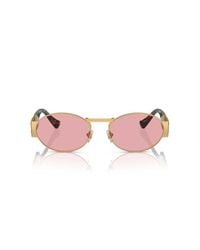 Versace - Oval-frame Sunglasses - Lyst