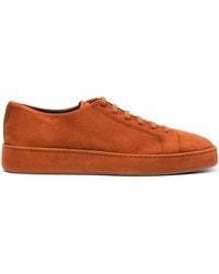 Santoni - Round-Toe Lace-Up Sneakers - Lyst
