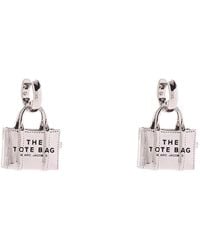 Marc Jacobs - The Tote Bag Silver Earrings - Lyst
