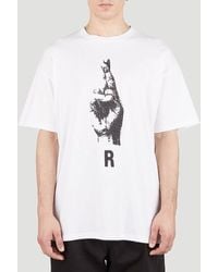 Raf Simons - Hand Printed Crewneck T-shirt - Lyst