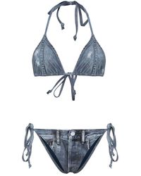 Acne Studios - Denim Print Bikini Set - Lyst