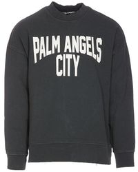Palm Angels - Pa City Printed Crewneck Sweatshirt - Lyst