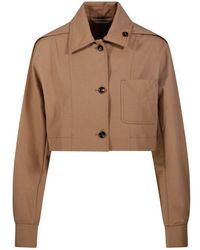 Max Mara - Smalto Button-Up Cropped Jacket - Lyst