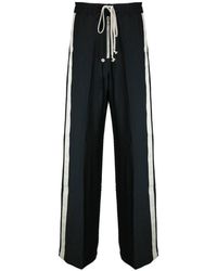 - Save 5% Slacks and Chinos Rick Owens Trousers Slacks and Chinos White Womens Trousers Rick Owens Cotton Metallic Straight-leg Trousers in Silver 