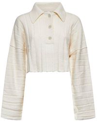 Rus - Buttoned Cropped Sweater - Lyst
