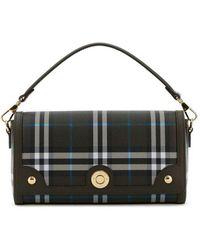 Burberry - Small Note Checked Shoulder Bag - Lyst