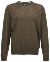 BOSS - Crewneck Knitted Jumper - Lyst