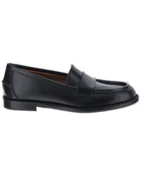 L'Autre Chose Round-toe Slip-on Loafers - Black