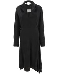 Jil Sander - Long-sleeved A-line Cut-out Detailed Dress - Lyst
