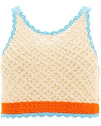 Sportmax - Crochet-knit Cropped Top - Lyst