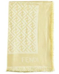 Fendi - Ff Silk And Wool Shawl - Lyst