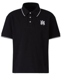 Amiri - Ma Embroidered Short-sleeved Polo Shirt - Lyst