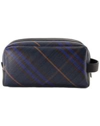Burberry - Checked Zipped Travel Wash Bag - Lyst