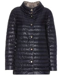 Herno Reversible Button-Up Down Jacket in Natural | Lyst