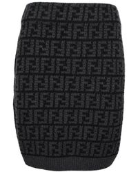 Fendi Logo Skirt Clothing - Black