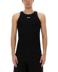 MSGM - Cotton Tank Top - Lyst