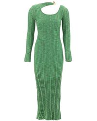 Cult Gaia - Cut-out Detailed Knitted Midi Dress - Lyst