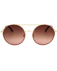 Karl Lagerfeld - Round Frame Sunglasses - Lyst